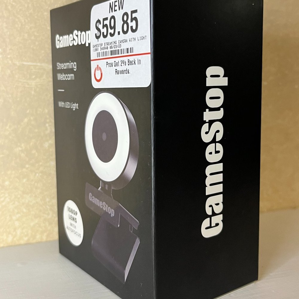 NEW GameStop 1080p High Definition Streaming Camera with LED Light - NIB